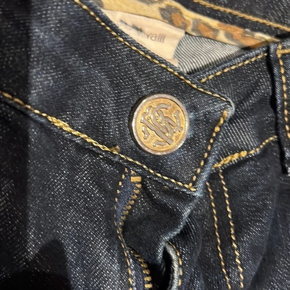 Roberto Cavalli  Made in Italy Denim shorts Fringe Detail Sz 30/34 - Picture 13 of 17